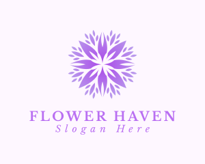 Purple Flower Spa logo design