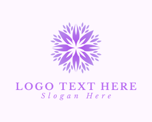 Flower Arrangement - Purple Flower Spa logo design