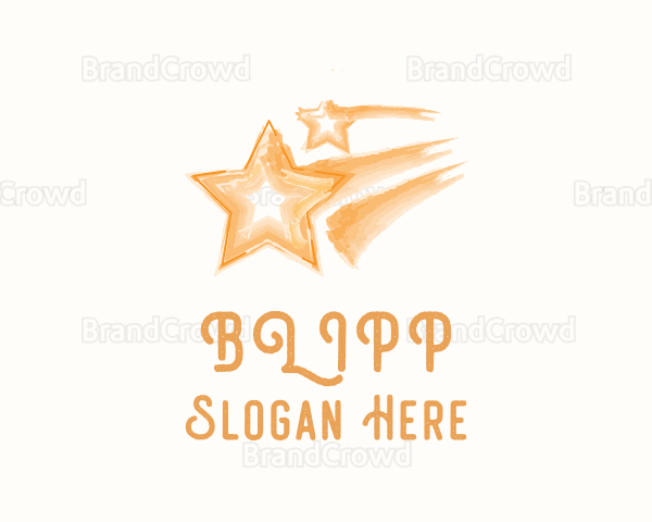 Shooting Star Watercolor Logo