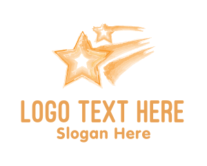 Sleep - Shooting Star Watercolor logo design