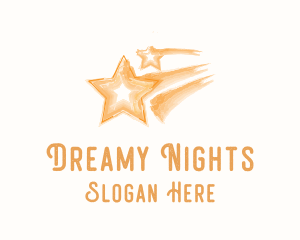 Nightwear - Shooting Star Watercolor logo design