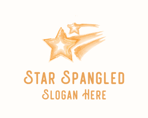 Shooting Star Watercolor logo design