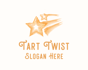 Shooting Star Watercolor logo design