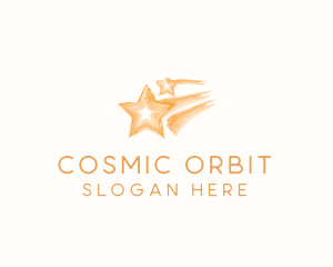 Shooting Star Watercolor logo design