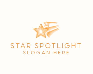 Shooting Star Watercolor logo design