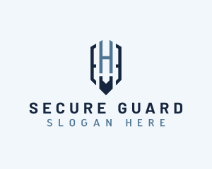 Cybersecurity - Shield Security Agency Letter H logo design