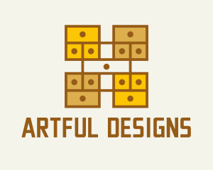 Wooden Furniture Drawer logo design