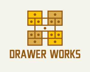 Drawer - Wooden Furniture Drawer logo design