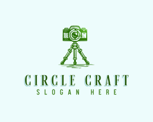 Camera Photography Tripod logo design