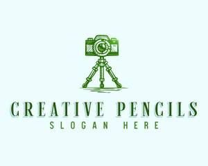 Camera Photography Tripod logo design