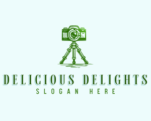 Camera Photography Tripod logo design