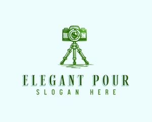 Camera Photography Tripod logo design