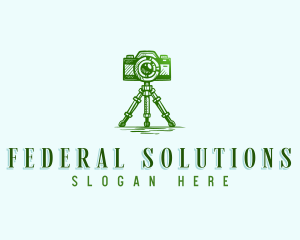 Camera Photography Tripod logo design