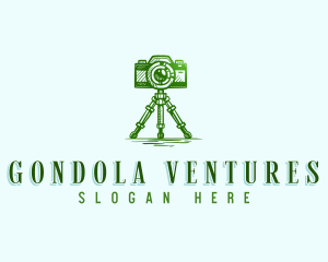 Camera Photography Tripod logo design