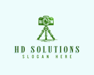 Camera Photography Tripod logo design