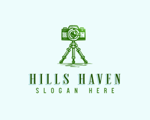 Camera Photography Tripod logo design