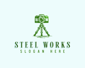 Camera Photography Tripod logo design