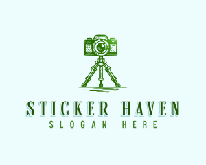 Camera Photography Tripod logo design