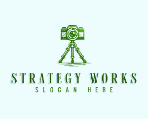 Camera Photography Tripod logo design