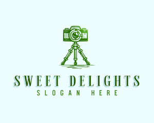 Camera Photography Tripod logo design