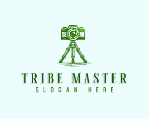 Camera Photography Tripod logo design