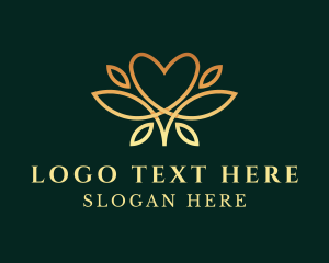 Gold - Lotus Heart Spa logo design