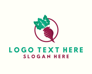Vegetarian - Beet Vegetable Crops logo design