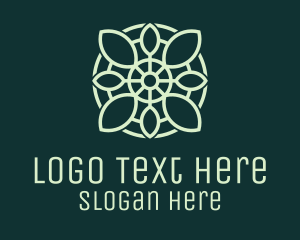 Geometry - Green Leaf Nature Centerpiece logo design