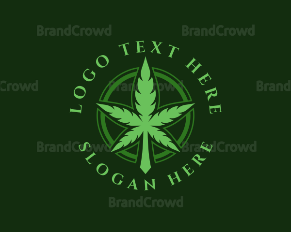 Organic Marijuana Leaf Logo