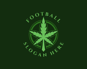 Medicine - Organic Marijuana Leaf logo design