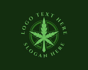 Organic Marijuana Leaf Logo