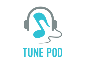 Ipod - Musical Note Headphones logo design