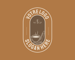 Latte - Hot Coffee Bean logo design