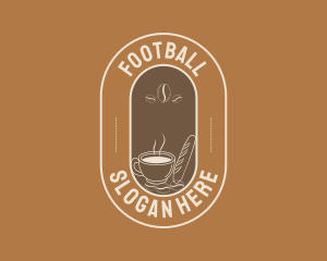 Caffeine - Hot Coffee Bean logo design