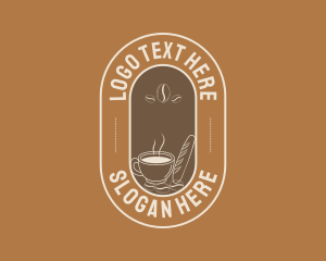 Barista - Hot Coffee Bean logo design