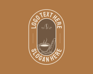 Hot Coffee Bean Logo