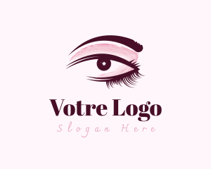 Girl - Beautiful Makeup Eyelash logo design