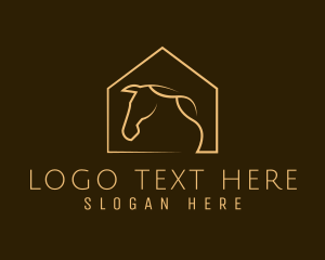 Horse - Stallion Stable House logo design