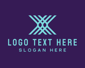Internet - Modern Tech Letter X logo design