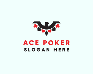 Poker - Poker Eagle Wings logo design
