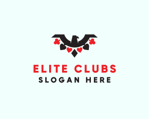 Clubs - Poker Eagle Wings logo design