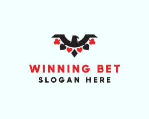 Bet - Poker Eagle Wings logo design