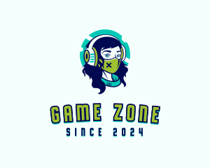 Game Cyberpunk Woman logo design