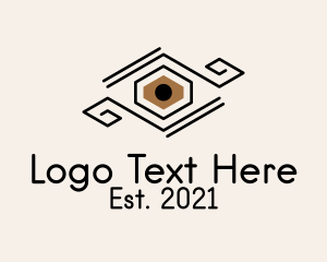 Eyeliner - Geometric Eyelash Extension logo design