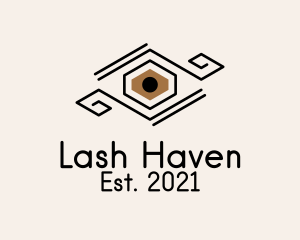 Geometric Eyelash Extension  logo design