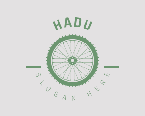 Cyclist Wheel Emblem Logo