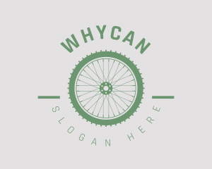 Race - Cyclist Wheel Emblem logo design