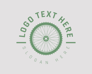 Cyclist Wheel Emblem Logo