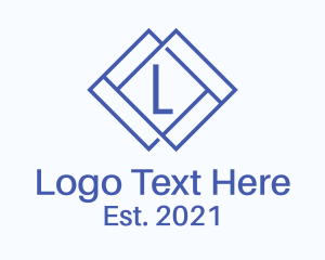 Framing - Square Framing Store Letter logo design