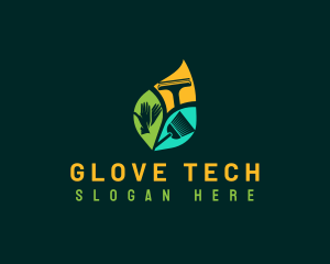 Glove - Eco Leaf Housekeeping logo design